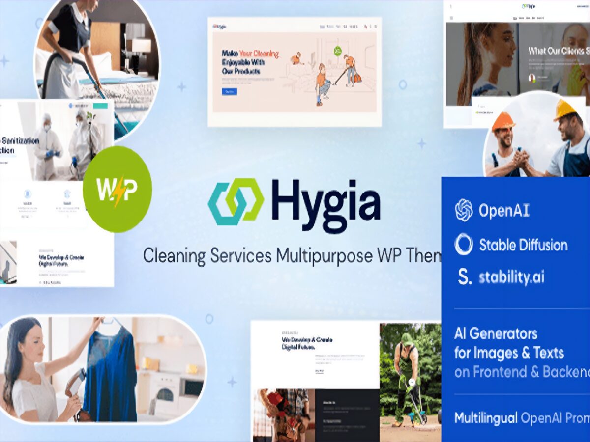 Hygia – Tema WordPress para Empresas de Limpeza, Lavanderias e Serviços de Manutenção