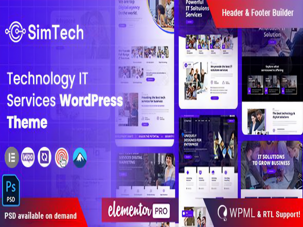 Simtech – Tema WordPress para Tecnologia, TI, SaaS e Empresas de Software